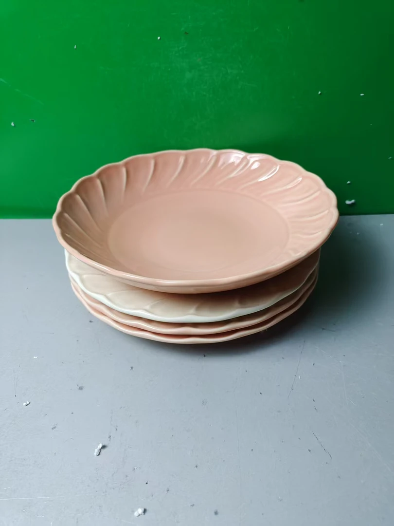 m1534 盘4个（小口径19，高2，大口径20，高4）陶瓷餐具 D1