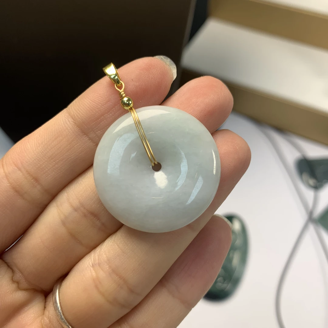 翡翠 平安扣 吊坠