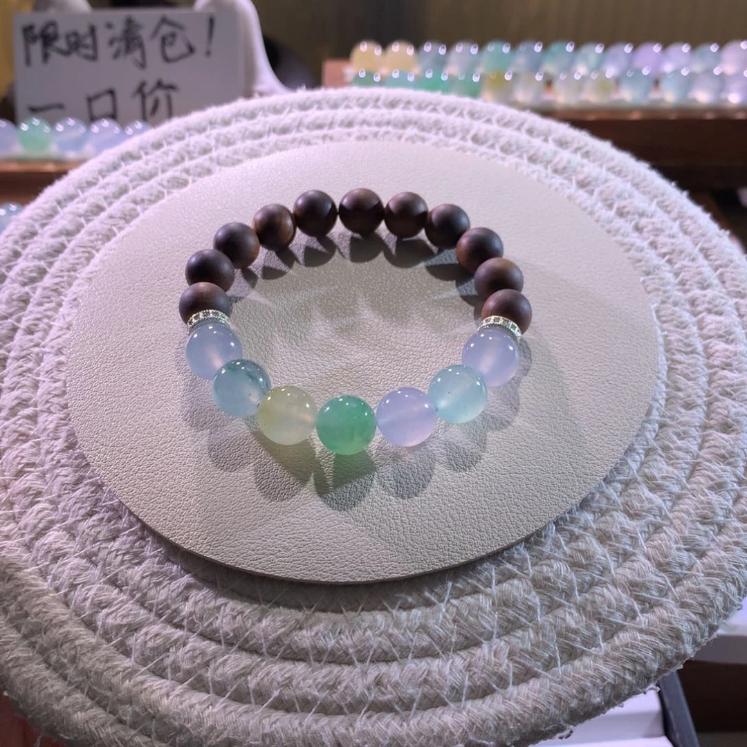 翡翠散珠天然缅a半串糖果