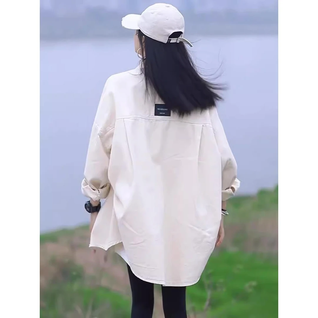 休闲宽松慵懒风衬衫女2025春夏新款时尚洋气百搭显瘦工装衬衫外套