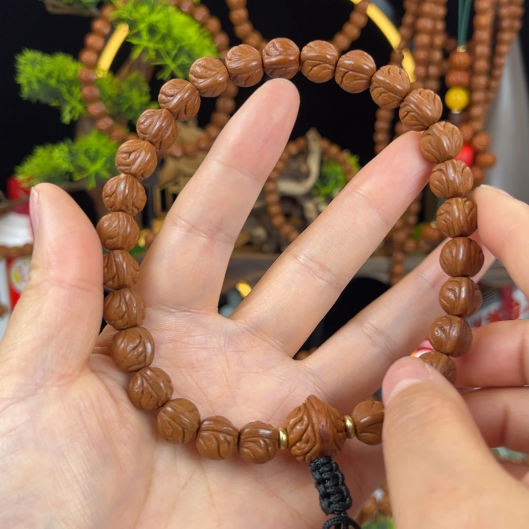 手串桃核秦岭野生桃核手持