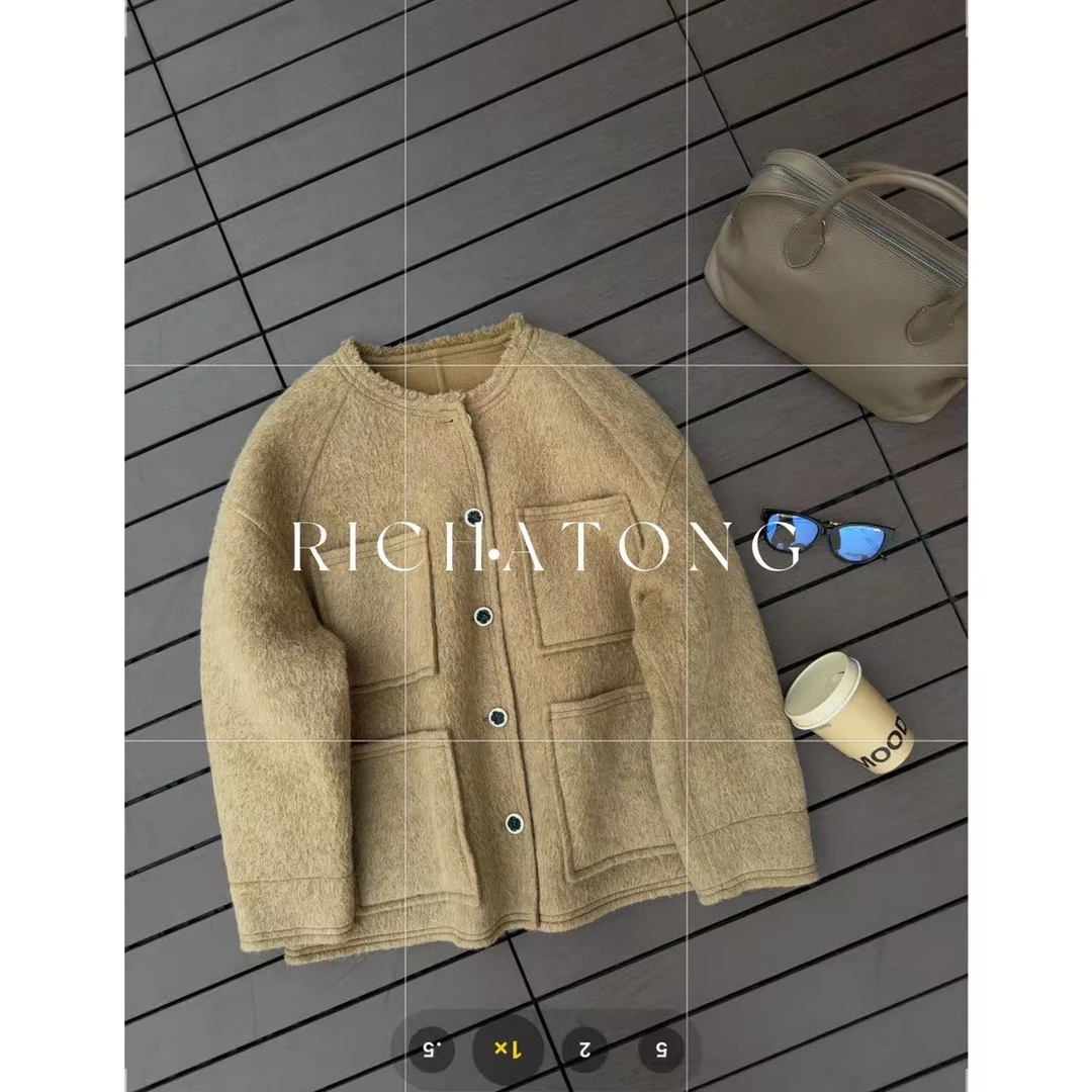 atong-【小香卡】-2025苏丽毛边设计款廓形口袋手工外套0921-17
