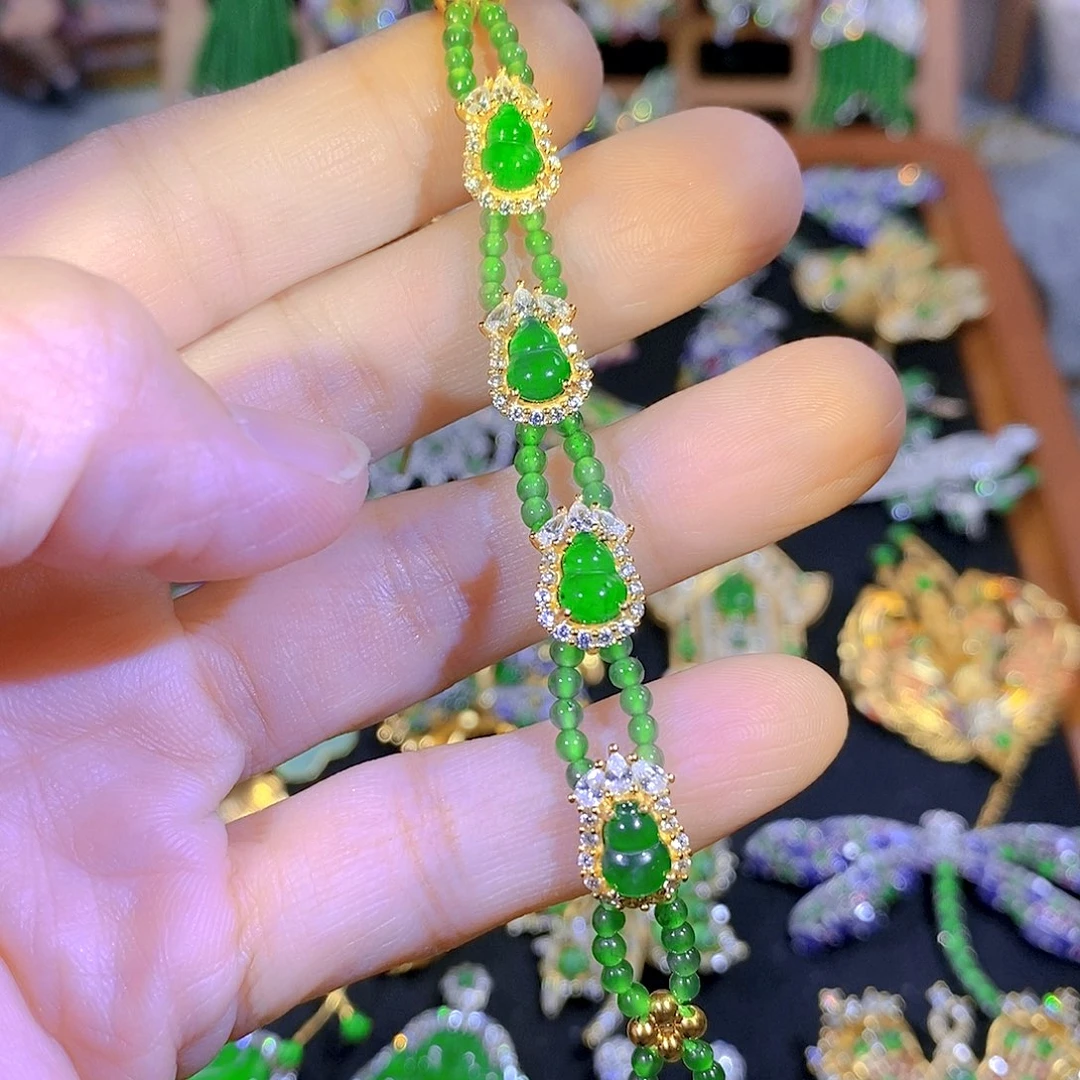 吊坠(不含链)银S925镶嵌翡翠