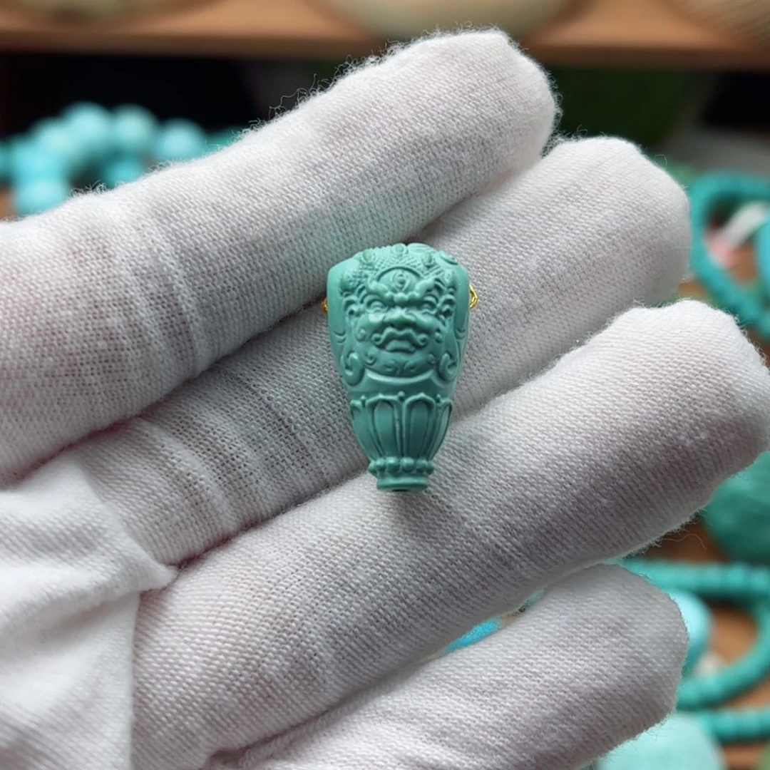 未镶嵌绿松石黄财神三通