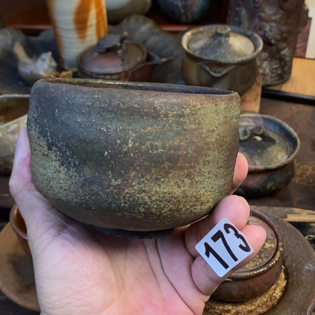 备前烧柴烧茶具好看的一个茶碗