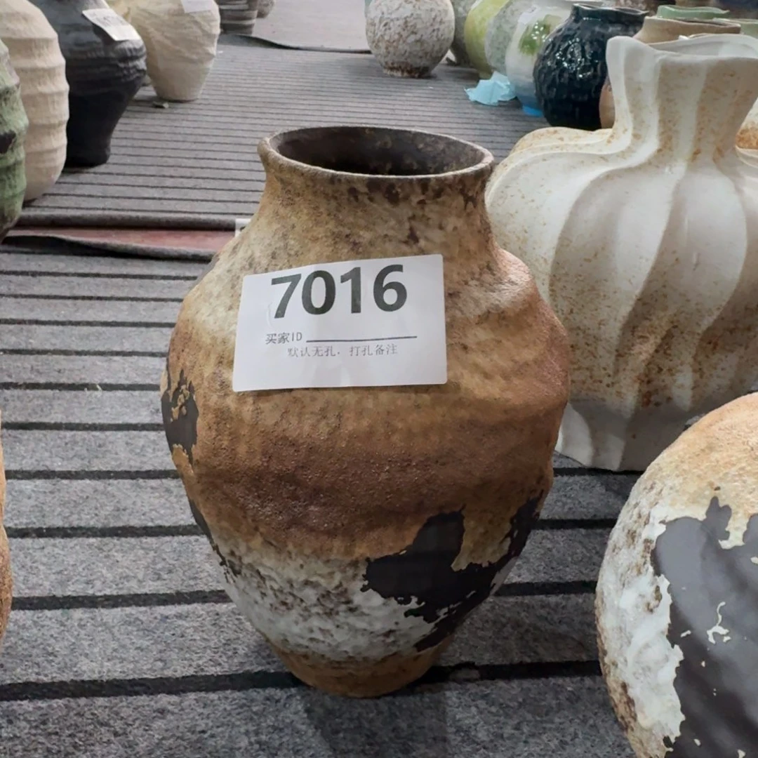 小***迷陶摆件景德镇高温花瓶编码7016高28口8默认无孔
