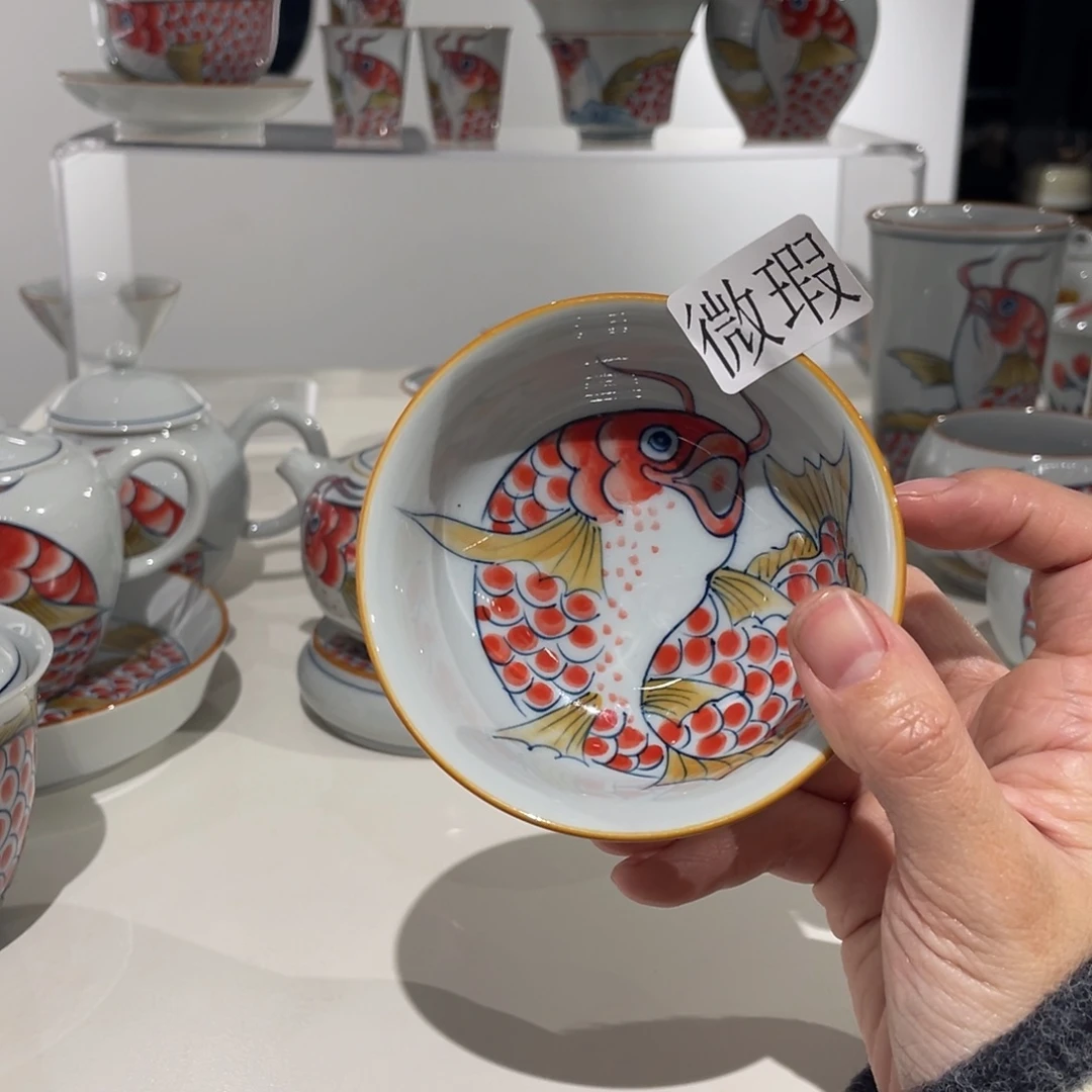微瑕釉下彩纯手绘