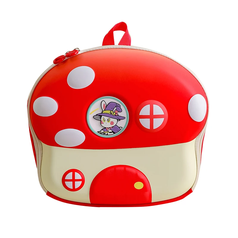可爱小蘑菇幼儿园书包宝宝双肩可爱外出3D立体便携背包儿童节礼物