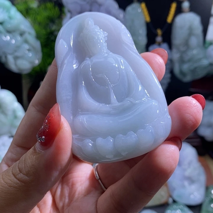 【闪购商品】颈饰未镶嵌翡翠靖**开观音