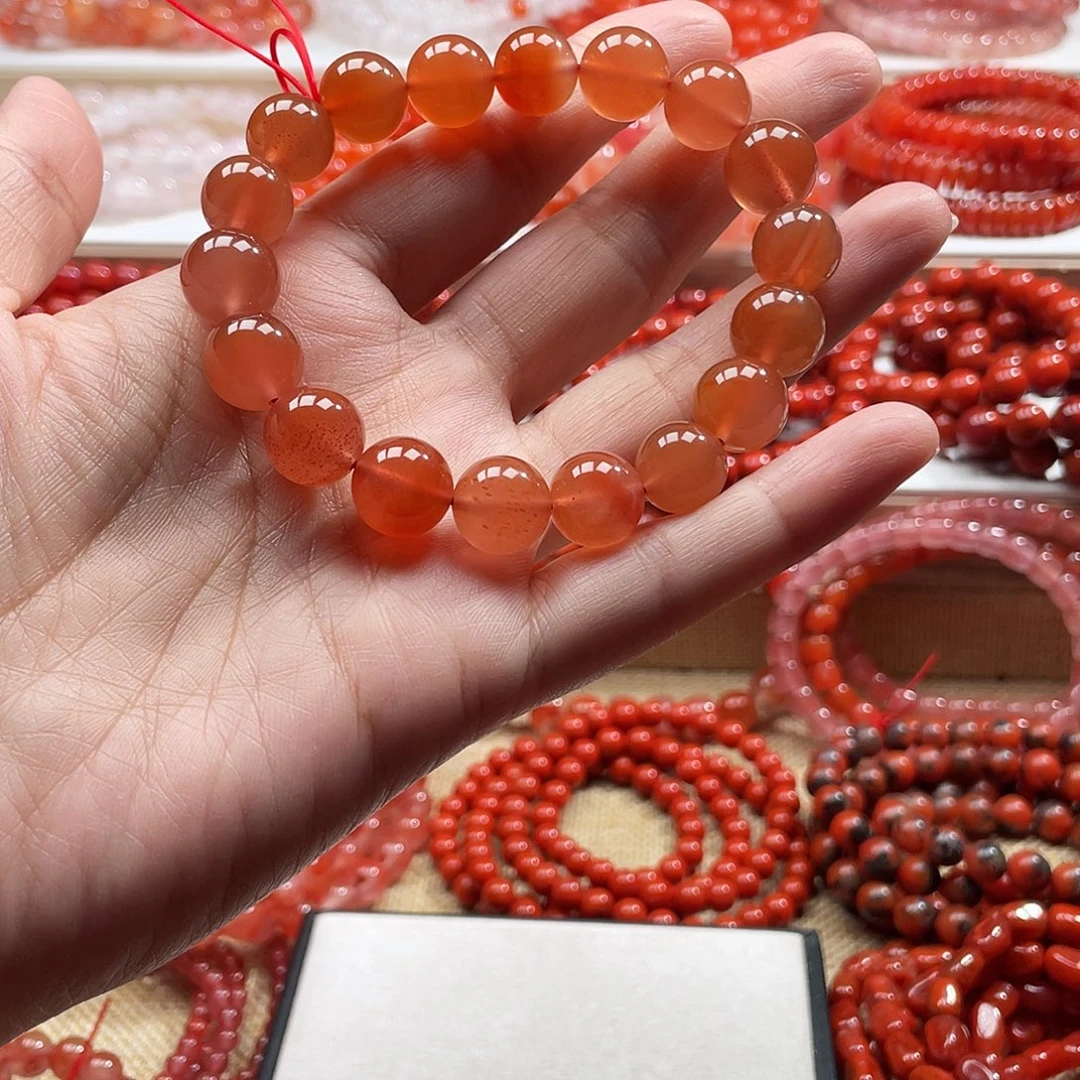 南红玛瑙未镶嵌手链