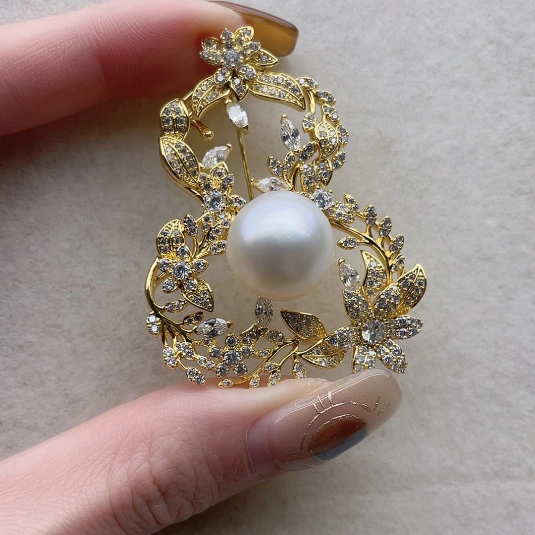 海水珍珠未镶嵌胸针88