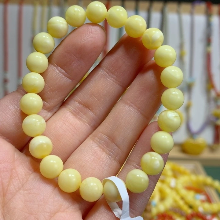 蜜蜡未镶嵌手链7.8mm