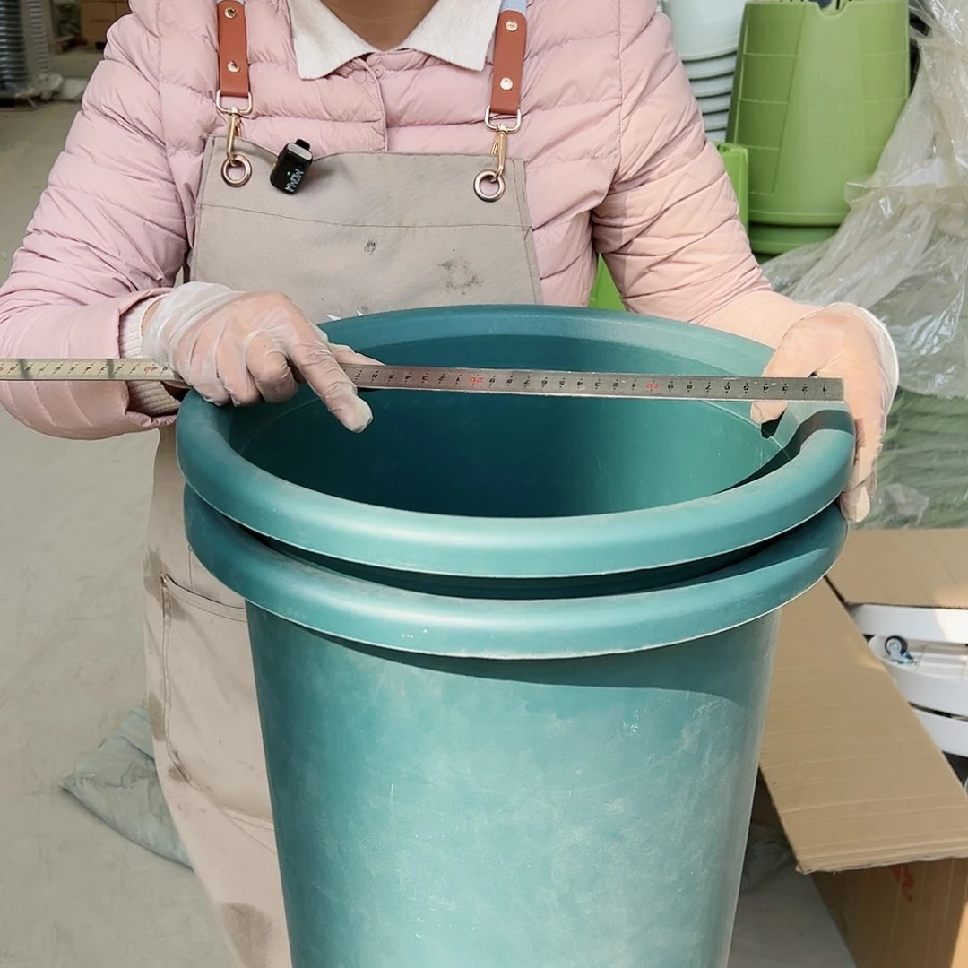 树脂四季盆8#墨绿色5个无托