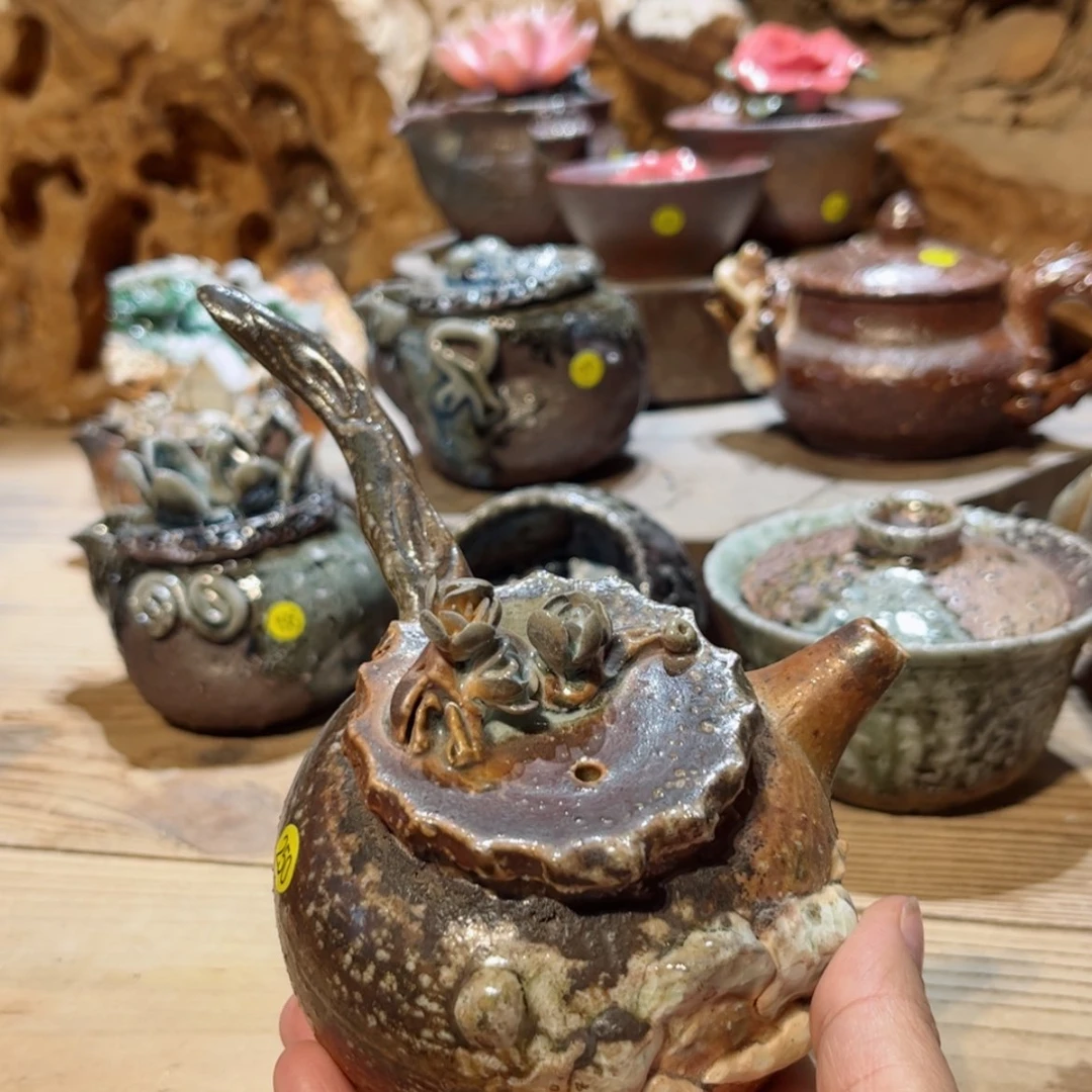 【闪购商品】柴烧茶具纯手工侧把壶250