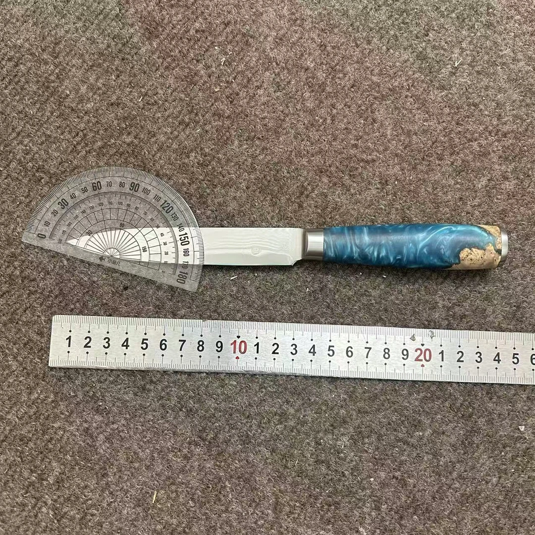 大马士革水果刀树脂手柄家用商用锋利耐用