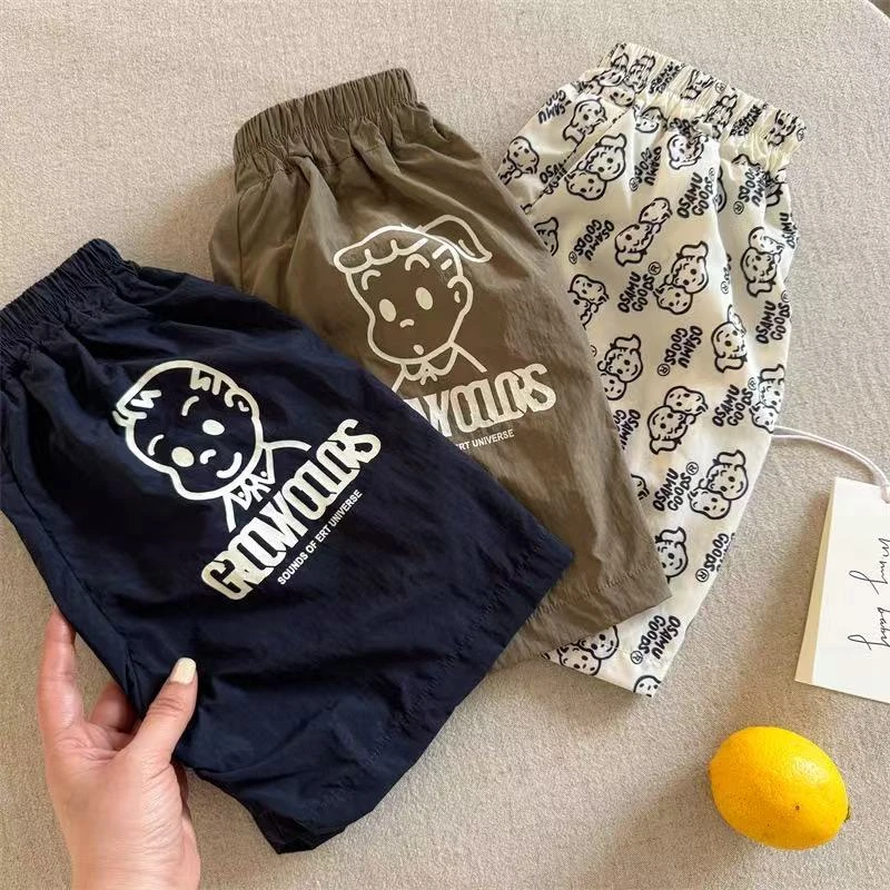 儿童短裤2025夏季新款男女童满印卡通短裤宝宝日系五分裤潮35121