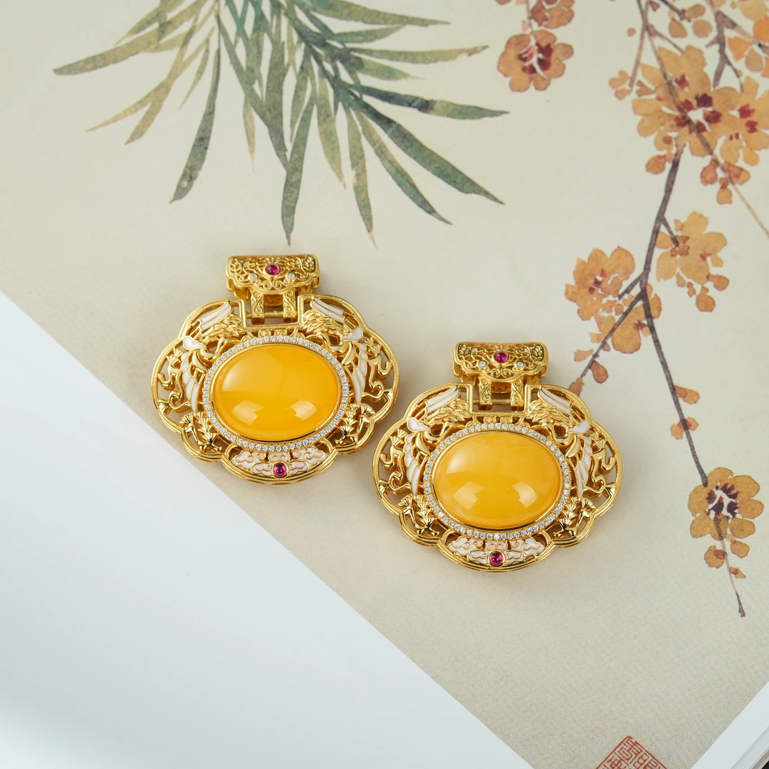 【云上叙】S925银蜜蜡吊坠-多样性发其一-16*21mm-V70380-M（甄选）