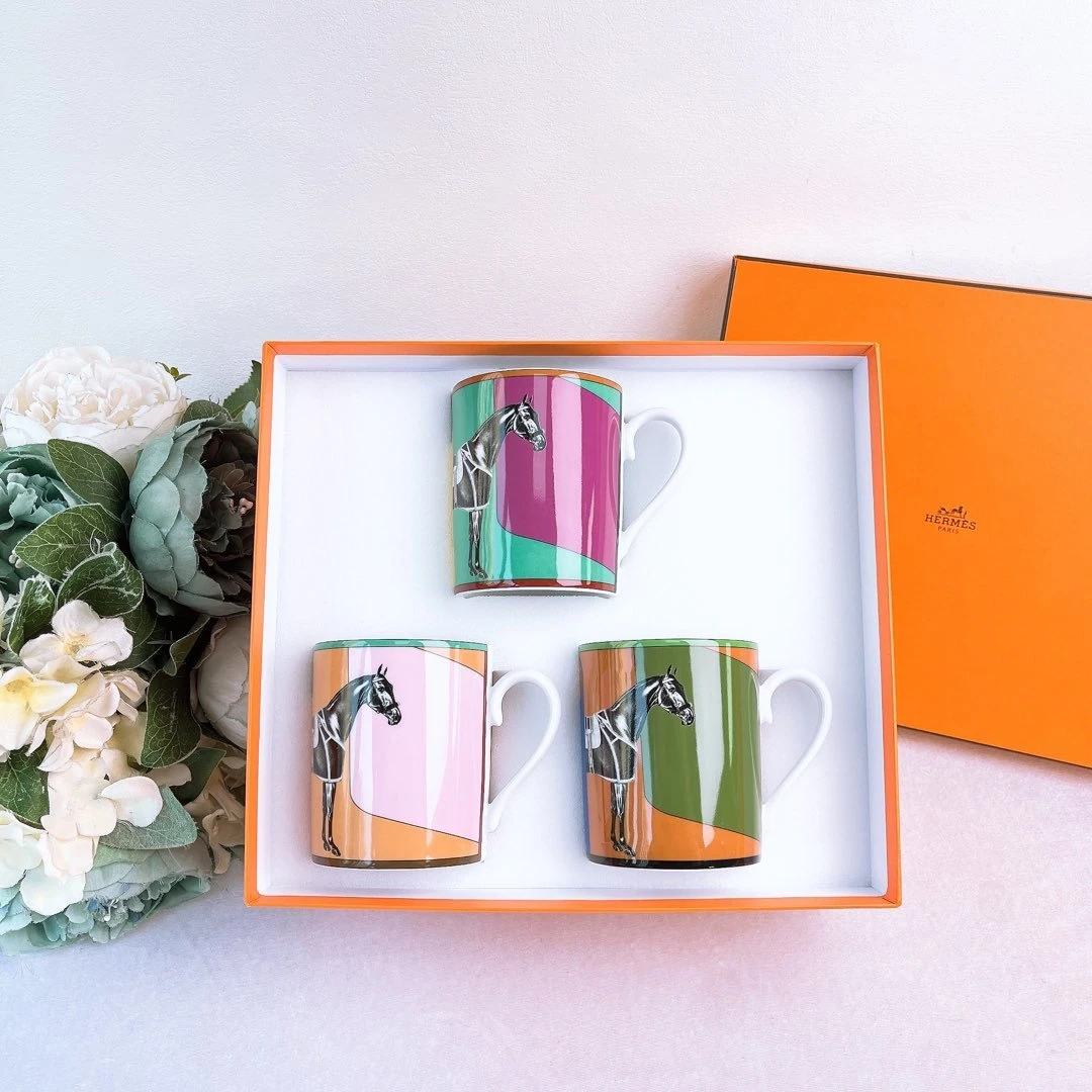 未使用 Hermes/爱马仕 杯子礼盒套餐/Xsy5887