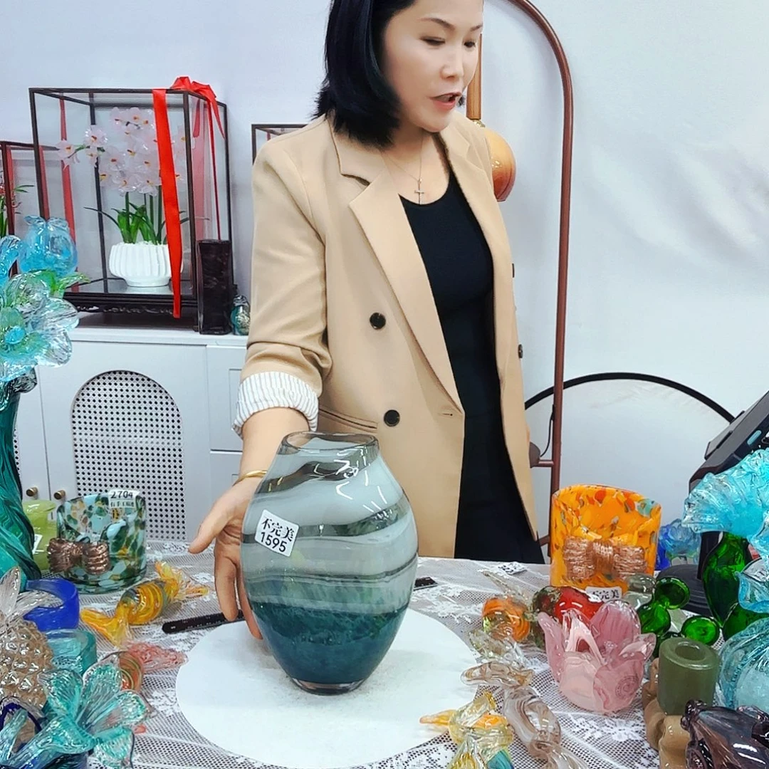 1595 安妮家居琉璃摆件不完美