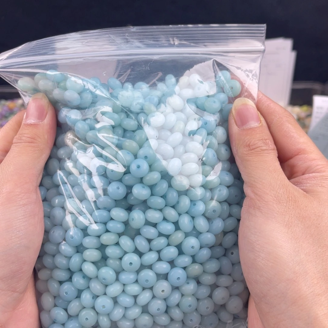 白玉菩提吊坠q9mm 100+10 冰岛蓝算盘
