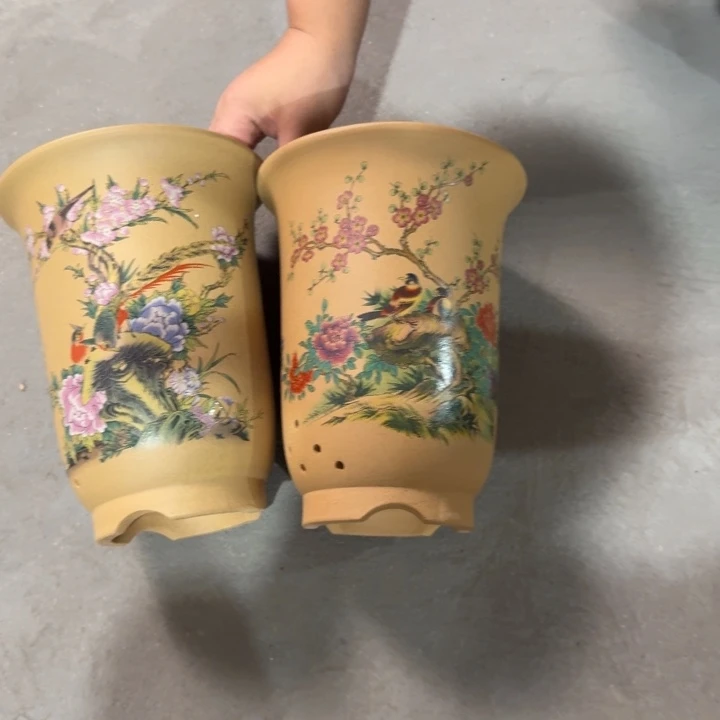 紫砂花盆破损补发紫砂高度22口径17俩只