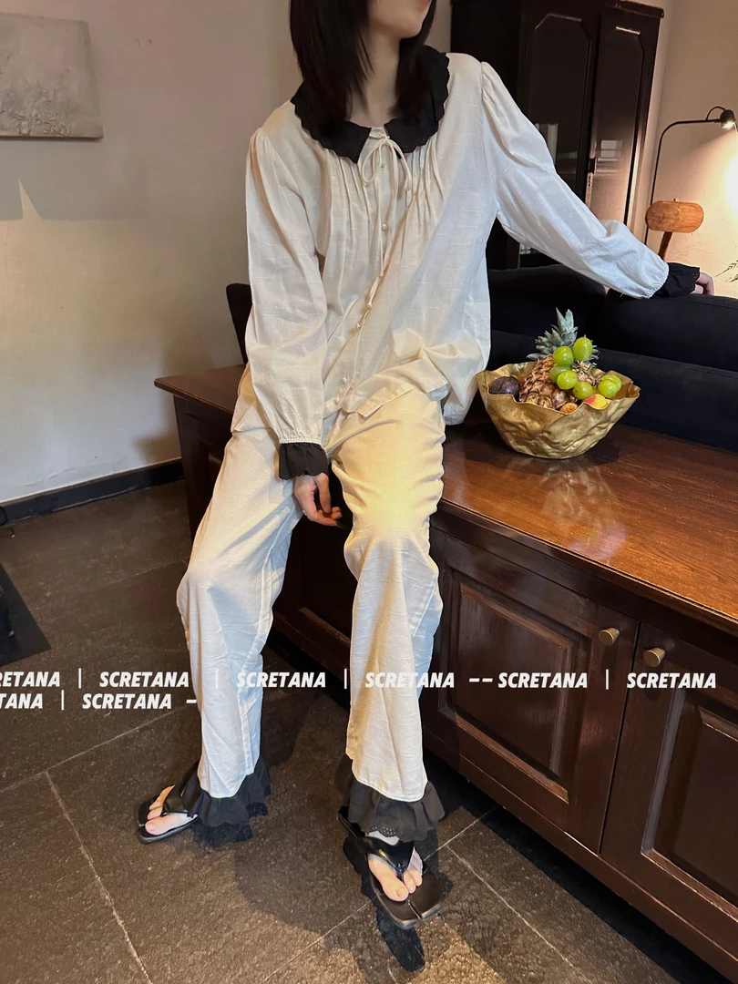 SCRETANA/安娜的秘密西边儿长袖长裤家居服套装