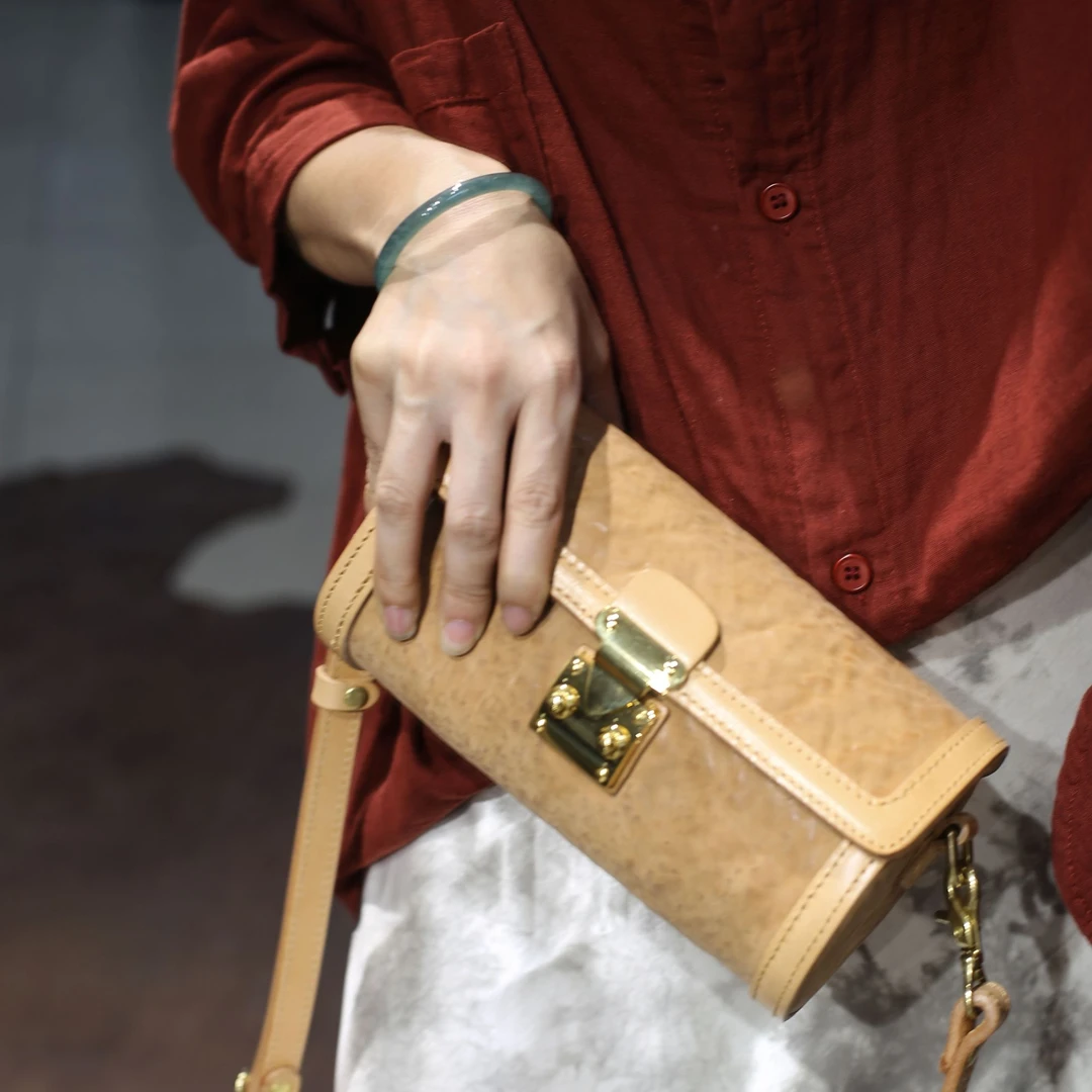 重工复古小众意大利进口马臀芭比龙可单肩斜跨