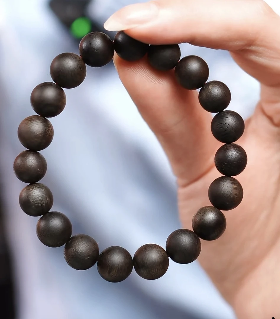 沉香 海南黑奇楠手串1.2