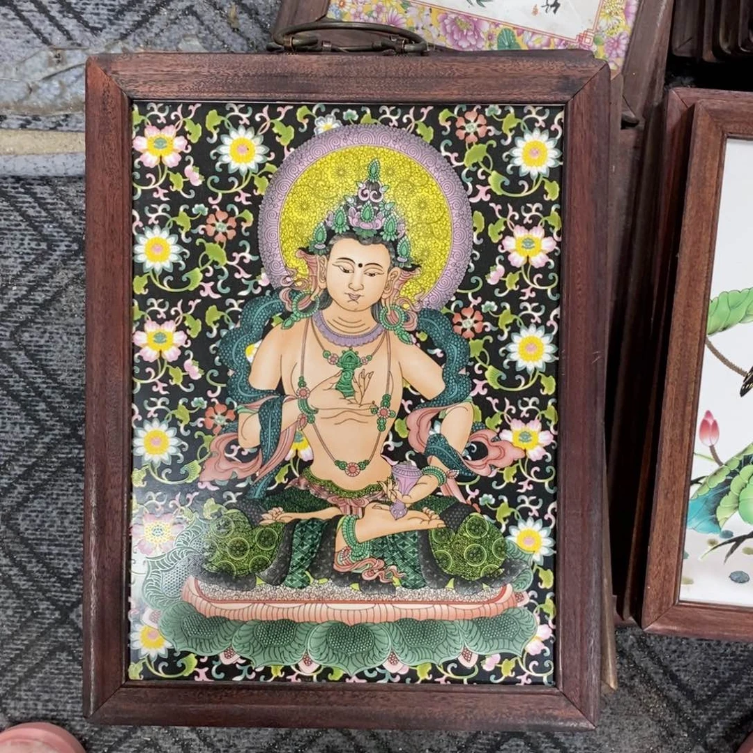 瓷片37*28 景德镇瓷板画柴窑烧制