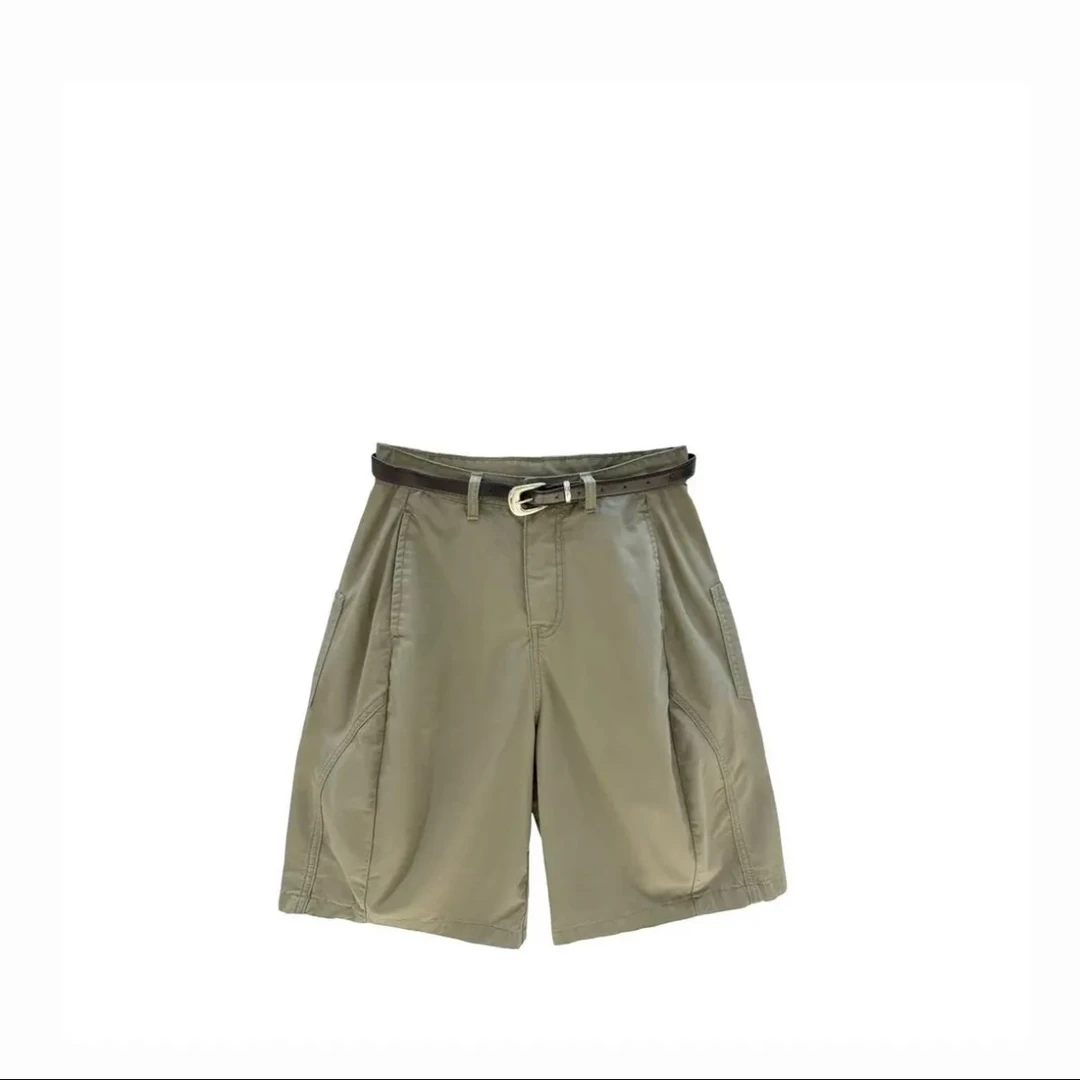 【轻舞飞扬】2025夏季新款时尚休闲五分花苞裤H3085