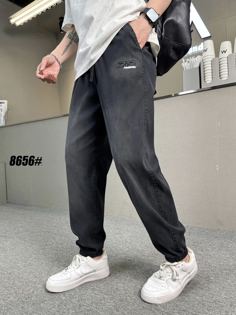 8656（洗水休闲裤）男夏季超薄洗水棉吊染长裤百搭凉爽