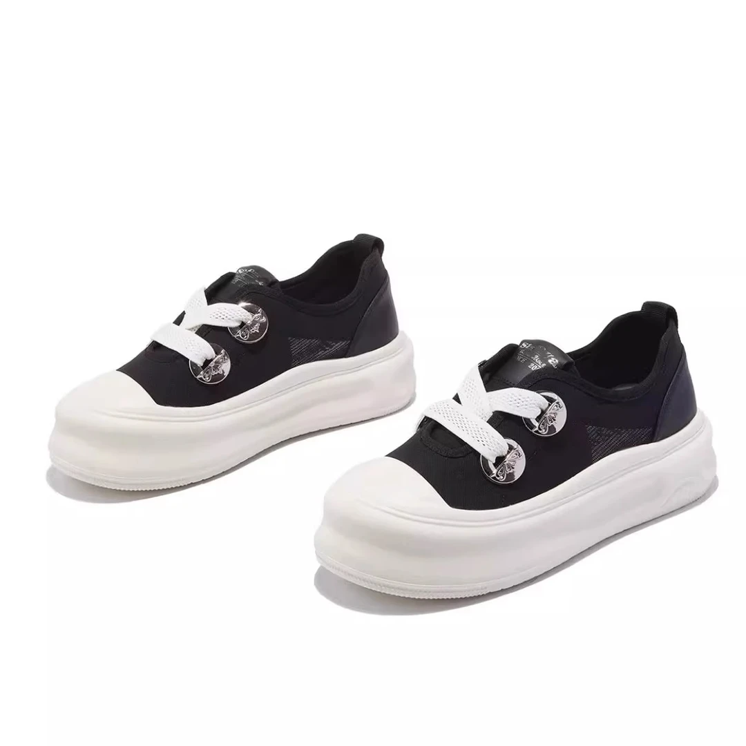 韩版时尚休闲小白鞋女2024新款厚底夏季爆款透气潮流百搭小众鞋子