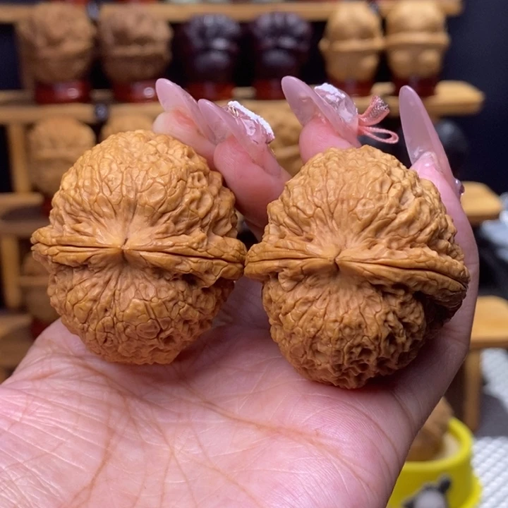 L***林文玩核桃把件铁狮子2号43尺