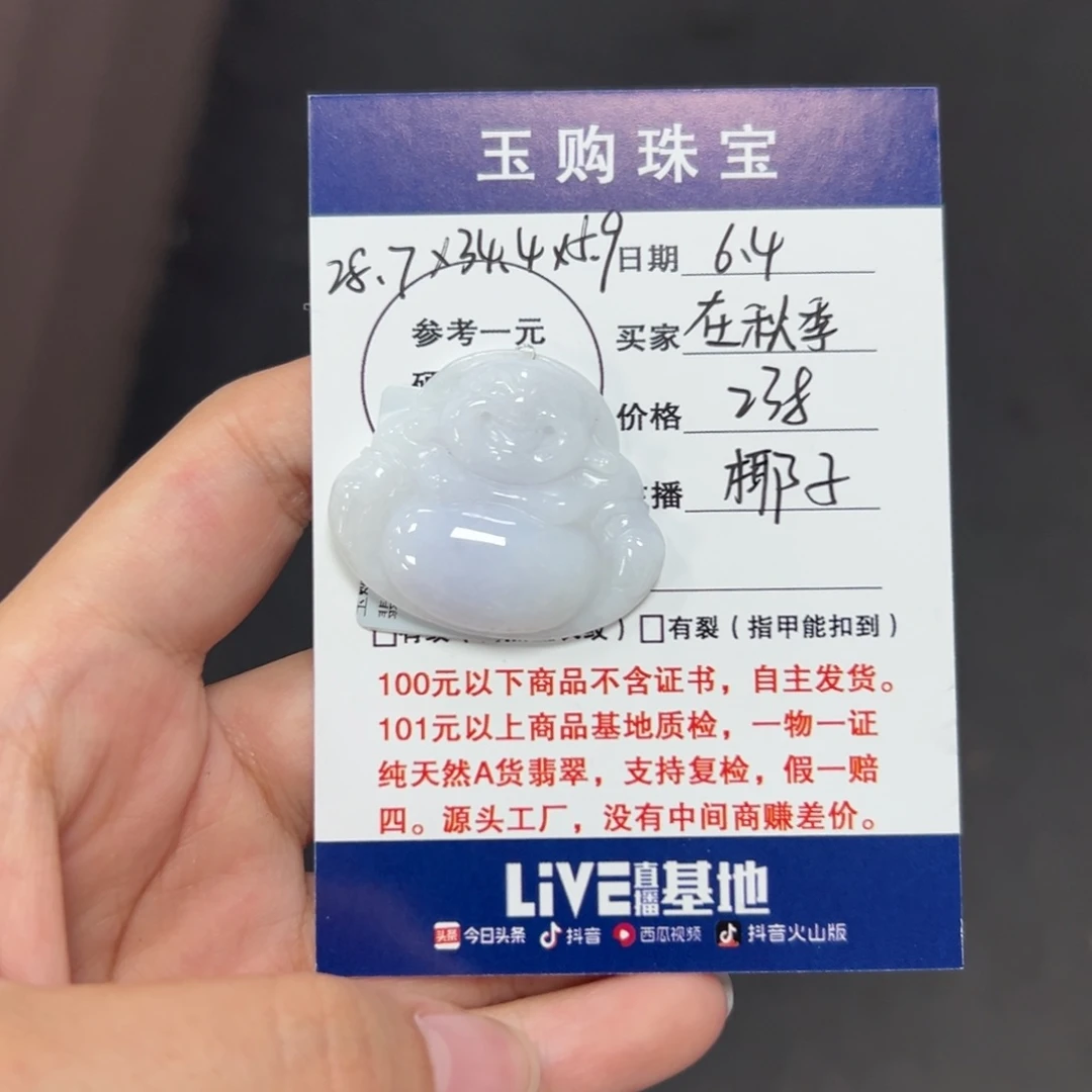 翡翠未镶嵌颈饰在*季佛公