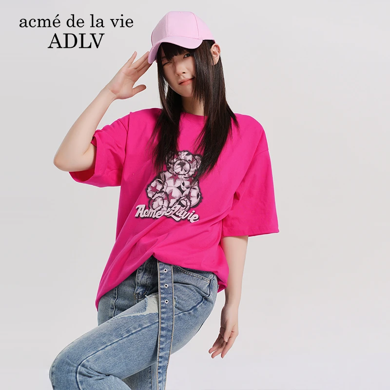 【夏季新款】ADLV短袖印花夏季休闲圆领T恤运动上衣户外国潮情侣