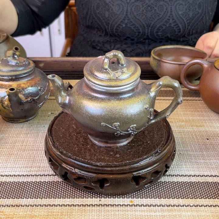 茶壶紫砂底槽清柴烧180cc