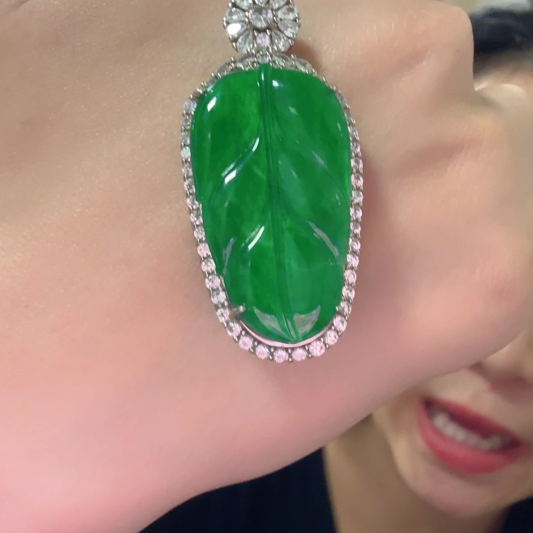 翡翠银S925镶嵌吊坠(不含链)吊坠
