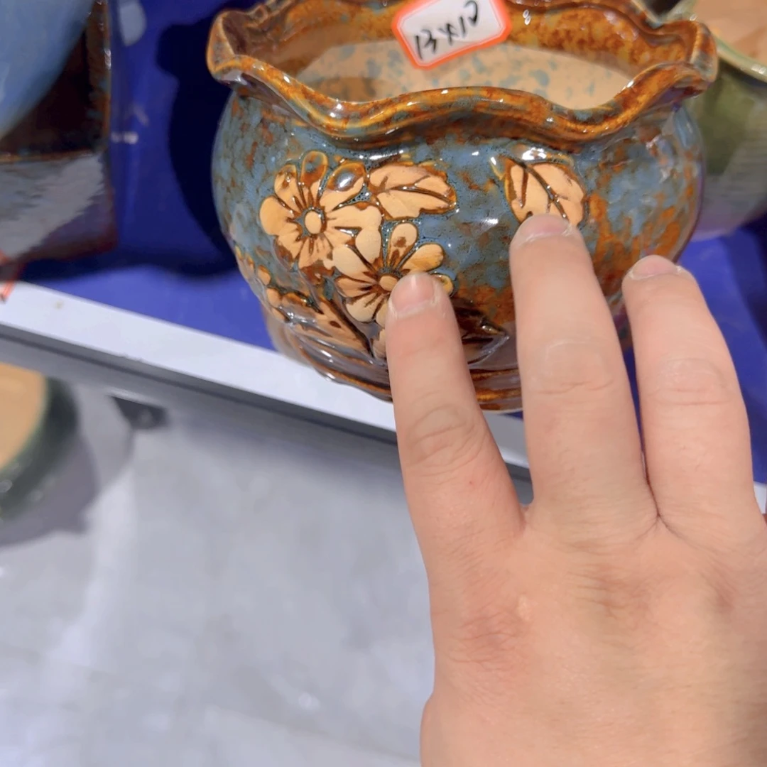 紫砂花盆粗陶盆醋