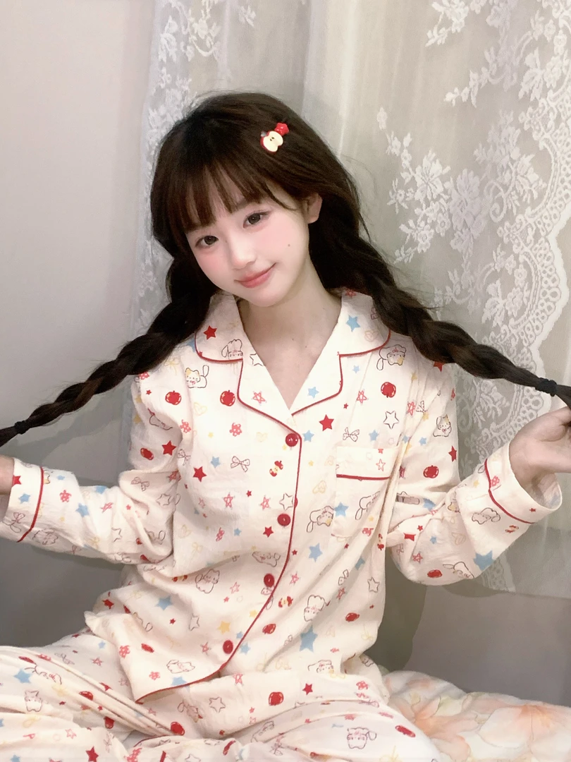 2025新款爆款睡衣女秋季韩版女大学生开学睡衣长袖长裤家居服套装