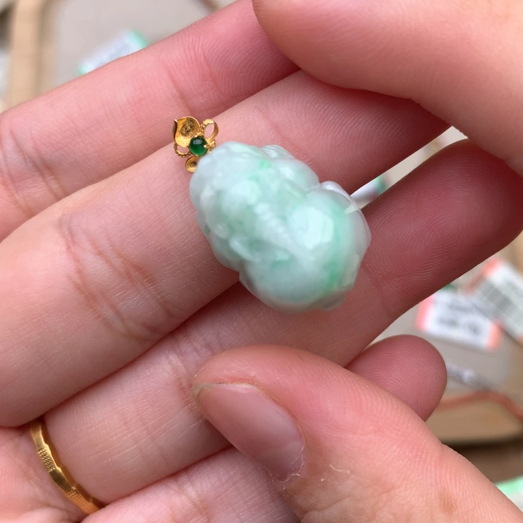 【闪购商品】18K金镶嵌挂件翡翠一