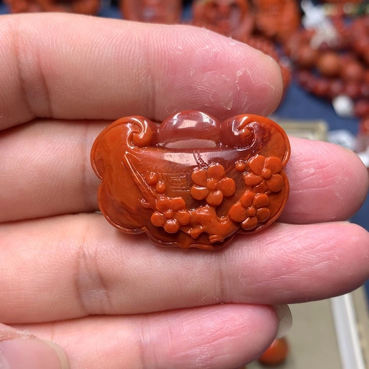 吊坠(不含链)未镶嵌南红玛瑙自***的