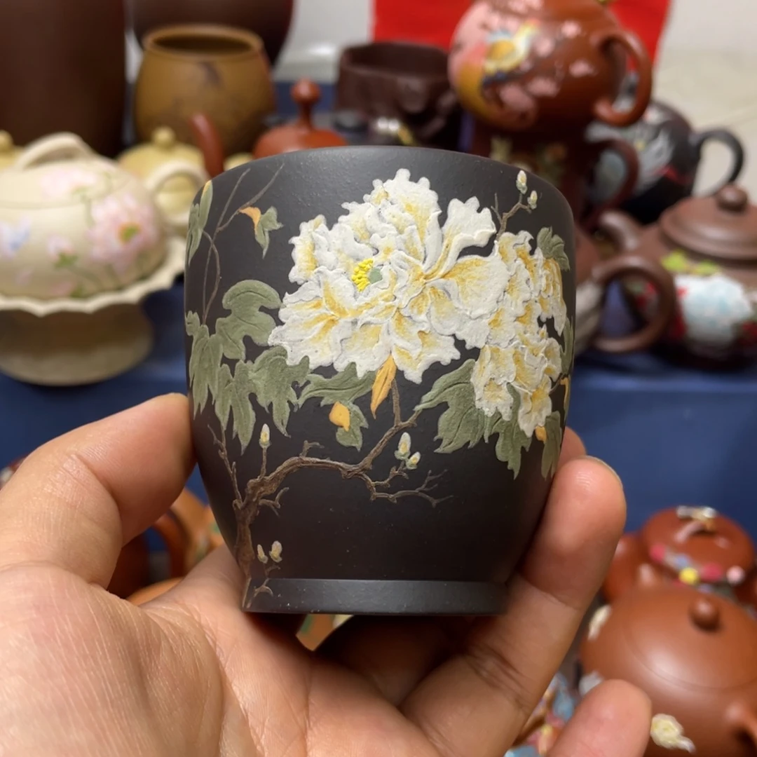 用***3茶杯紫砂紫砂主人杯150cc