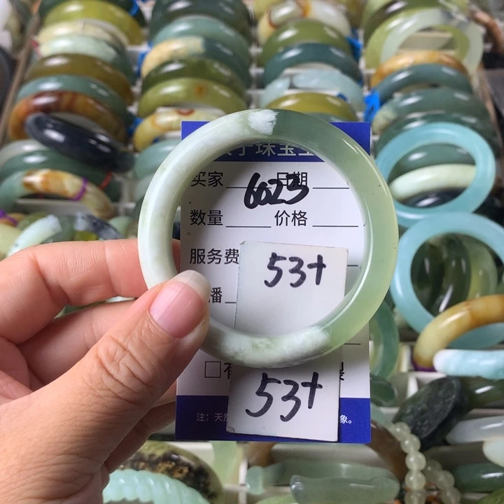 蛇纹石玉未镶嵌手镯6023