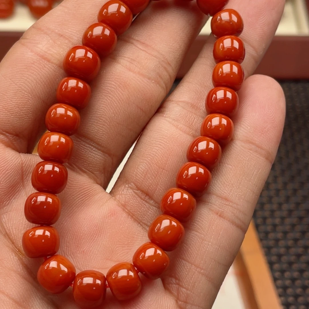 南红玛瑙未镶嵌老型卡7+手串