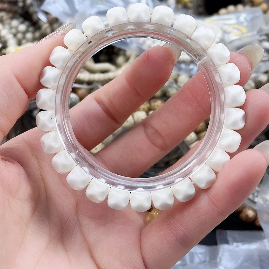 白玉菩提手串原生态龙脊无相8.8