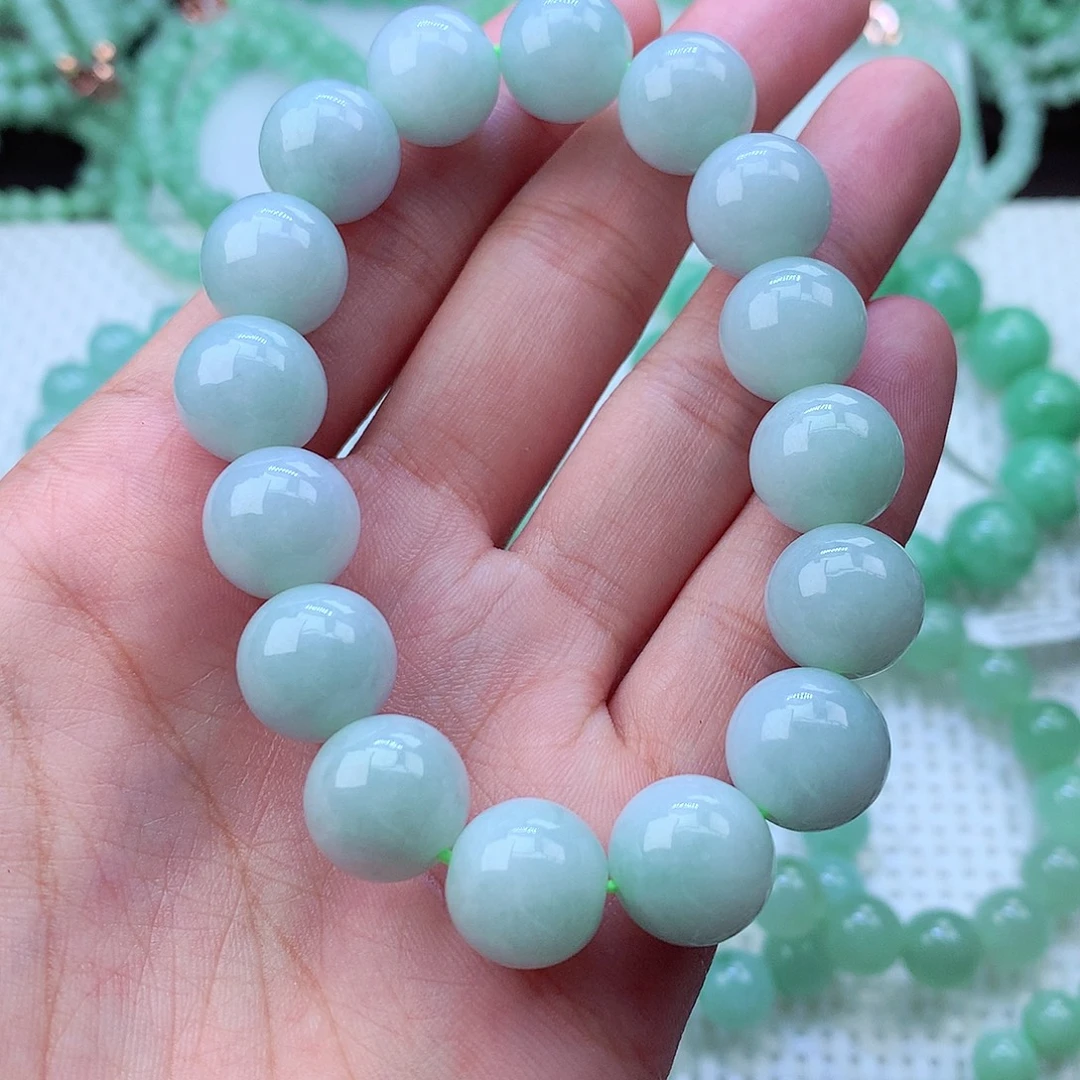 翡翠未镶嵌毛衣链卡13