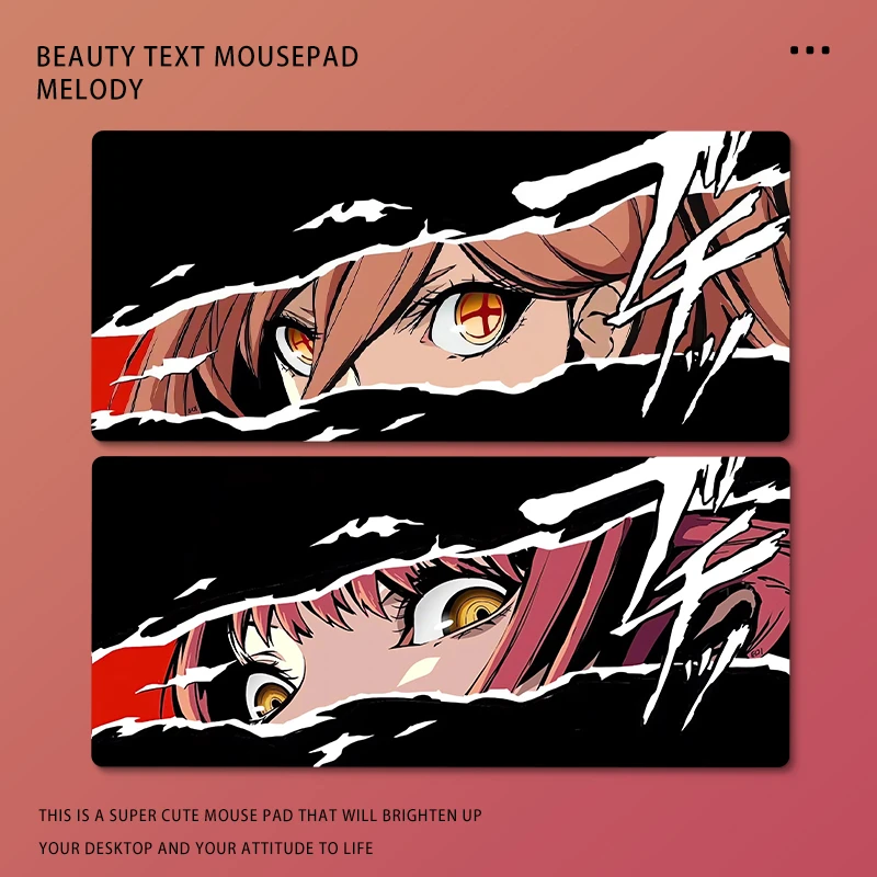 电锯人仿女神异闻录鼠标垫大号动漫二次元电竞电脑桌面垫办公桌垫