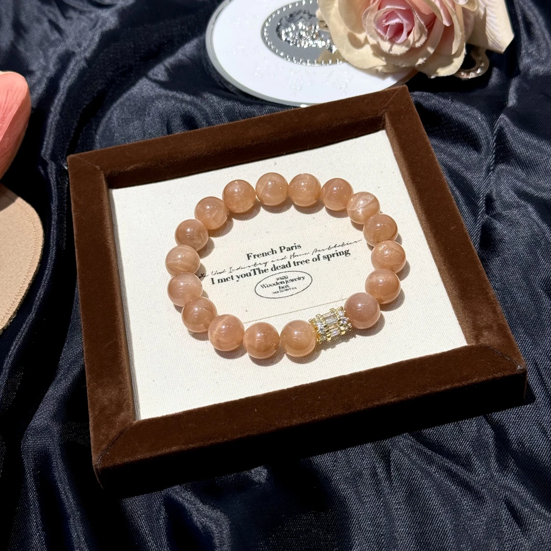 橙月光太阳石手串 多样性发其一Z186