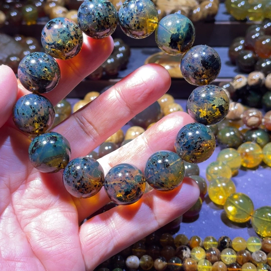 琥珀未镶嵌手链天然