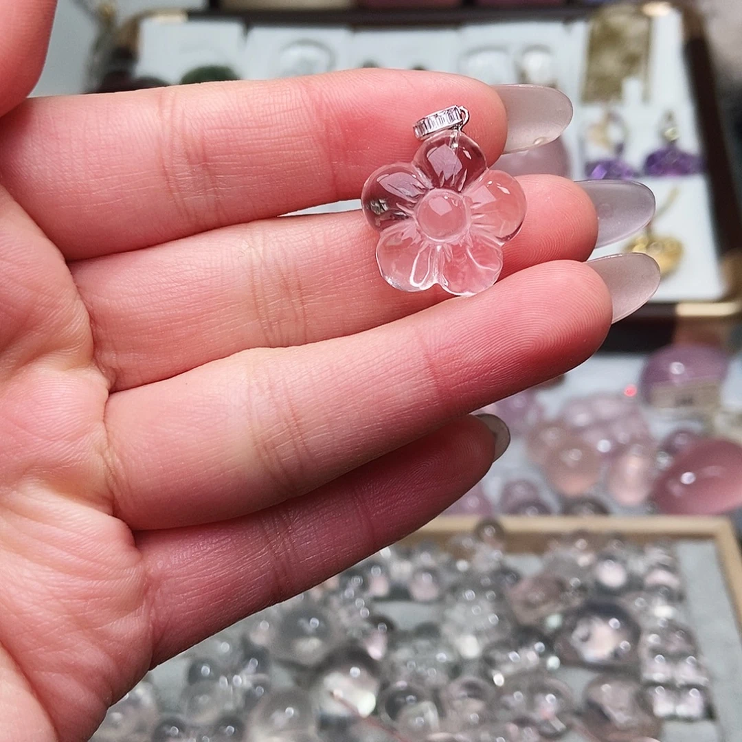 银S925镶嵌水晶吊坠(不含链)